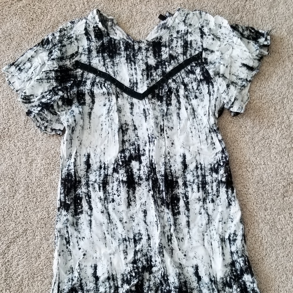 black and white dress
